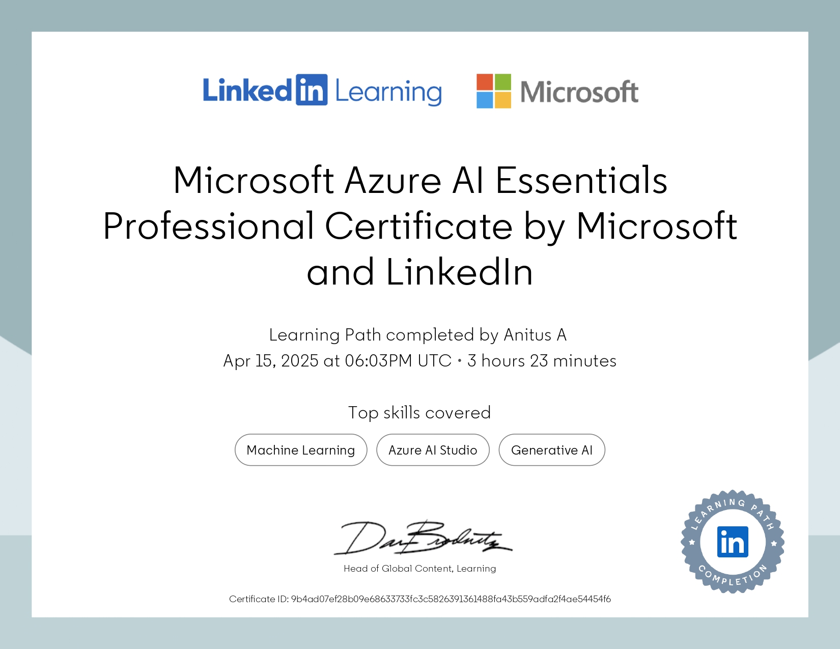 Certificate 1